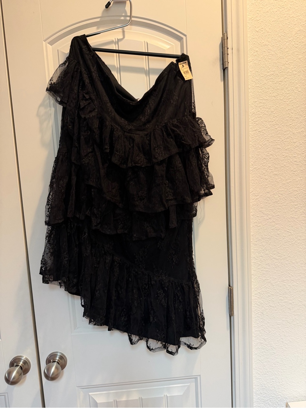 Tilly's Black Lace Asymmetrical Ruffle Skirt